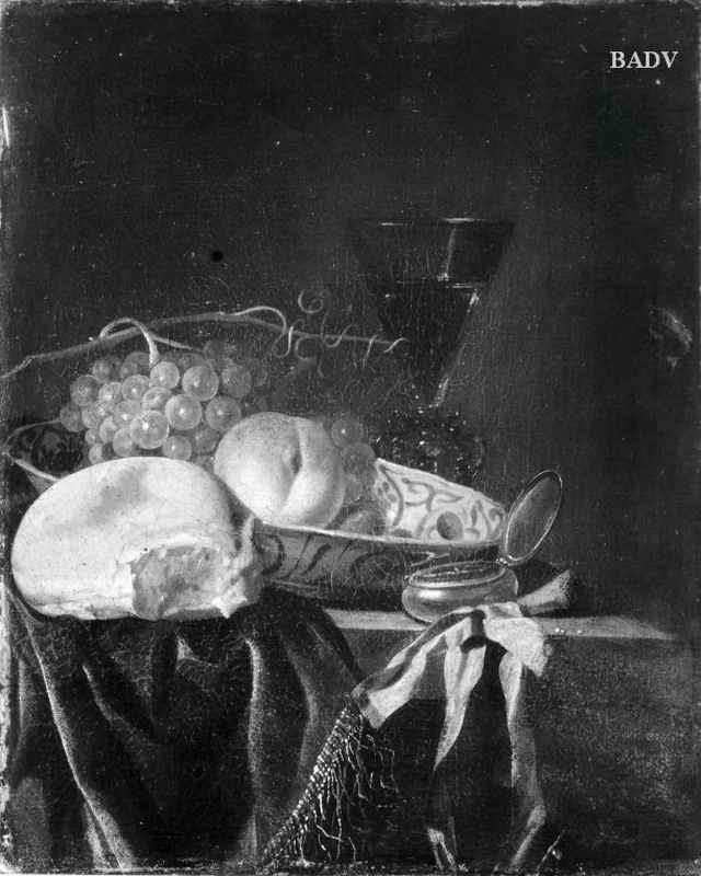 Natura morta con frutta, pane e bicchiere di vino - Führermuseum, Linz